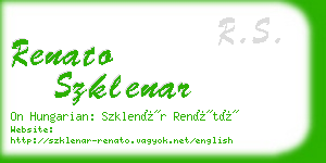 renato szklenar business card